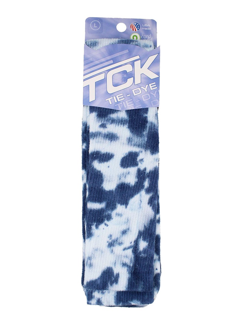 TCK Tie Dye Multisport Tube Socks (Navy/White, Small) - Image 3